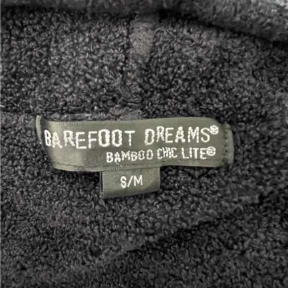 Barefoot Dreams Bamboo Chic Lite S/M open front cardigan in black - Picture 5 of 12